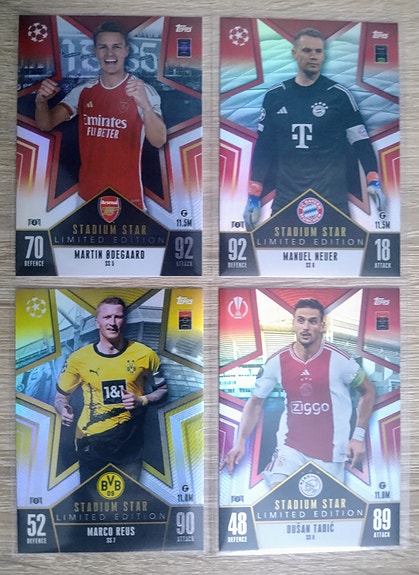 Stadium star Limited edition kortit 4 kpl