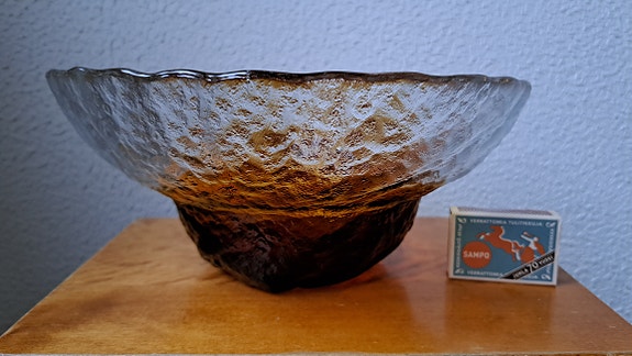 Lasikulho Kivi-Set Humppila Pertti Santalahti signeerattu