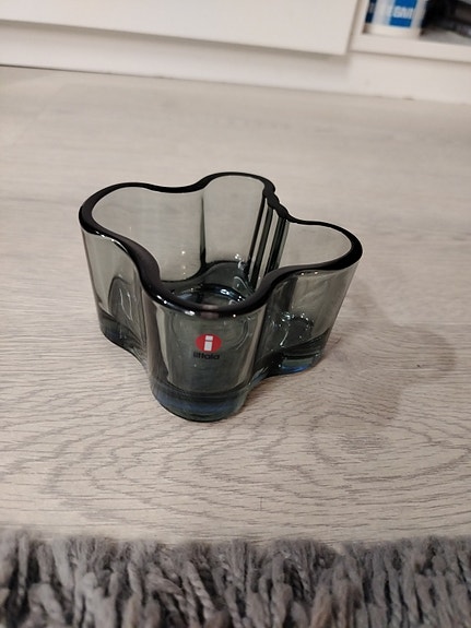 Iittala harmaa kynttilälyhty 55mm