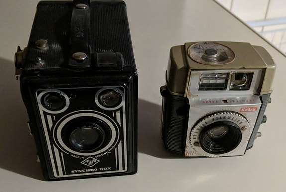 Vanhat kamerat Agfa ja Kodak