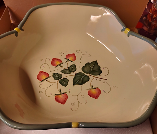 Partylite mansikkapaikka posliinikulho