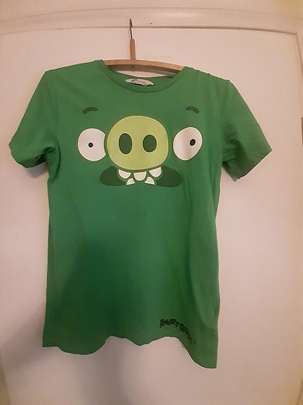 Angry Birds lasten t-paita vihreä koko 158 unisex