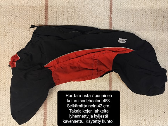 Hurtta musta ja punainen sadehaalari 453