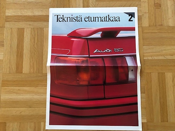 Lehti Audi Teknistä etumatkaa 2/1987 - esite Audi 80 B3 - Audi 100 C3
