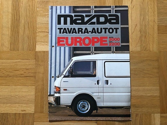 Esite Mazda tavara-autot Europe 2000 ja 2200 1986