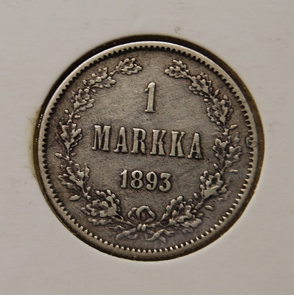 1 Markka 1893 Hopeaa, Suomi