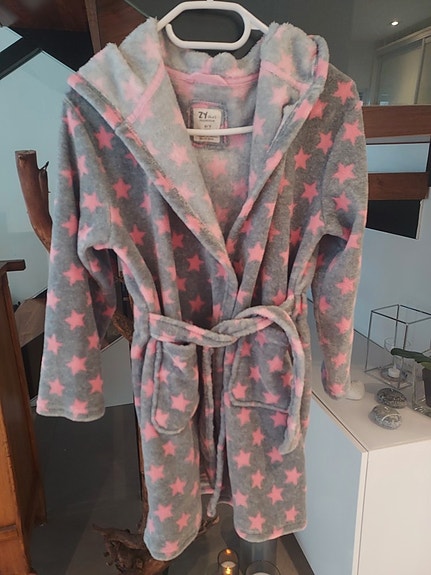 Zy aamutakki saunatakki tähdet fleece 120-130 cm