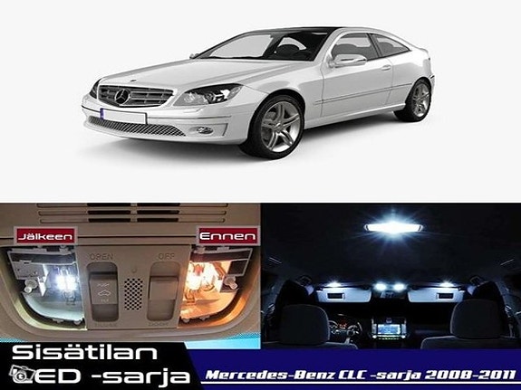 Mercedes-Benz CLC (CL203) Sisätilan LED -muutossarja – 12 kpl – Plug & Play