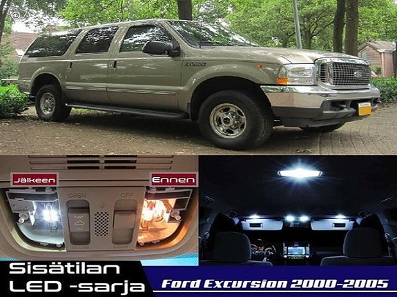 Ford Excursion Sisätilan LED -muutossarja – 21 kpl – Plug & Play