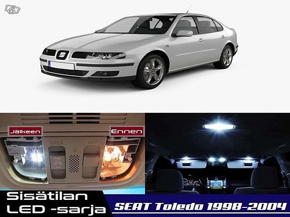 Seat Toledo (1M) Sisätilan LED -muutossarja – 16 kpl – Plug & Play