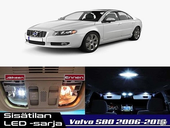 Volvo S80 Sisätilan LED -muutossarja – 23 kpl – Plug & Play