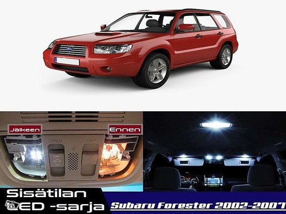 Subaru Forester (SG) Sisätilan LED -muutossarja – 6 kpl – Plug & Play