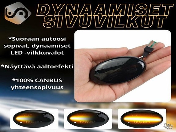 Smart ForTwo / Roadster LED sivuvilkut ; Aaltoefekti ; Tumma/Kirkas (2kpl sarja)