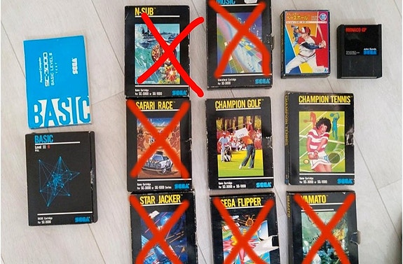 Vanhoja Sega SC-3000 tai SG-1000 pelejä