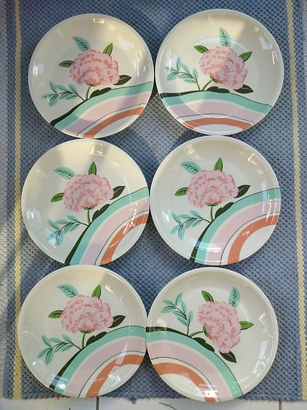 Arabia Dorrit von Fieandtin CHINA TEA lautasia 6 kpl
