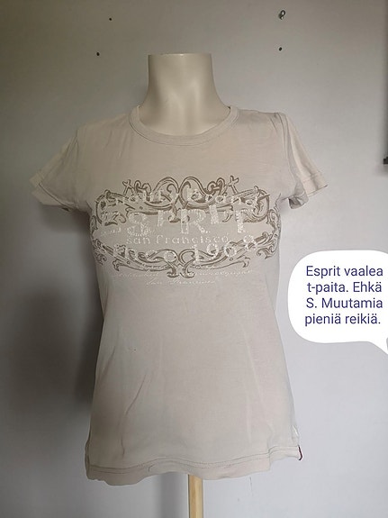 Esprit beige t-paita printillä S