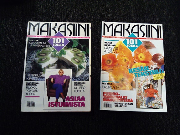 Makasiini lehtiä v. 1990, 1989, 1988, 1987 ja 1986