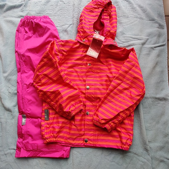 Ticket Outdoor -plain rain set, välikausiasu, koko 116 cm, uusi