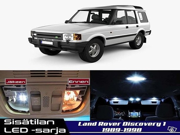 Land Rover Discovery 1 Sisätilan LED -muutossarja – 18 kpl – Plug & Play