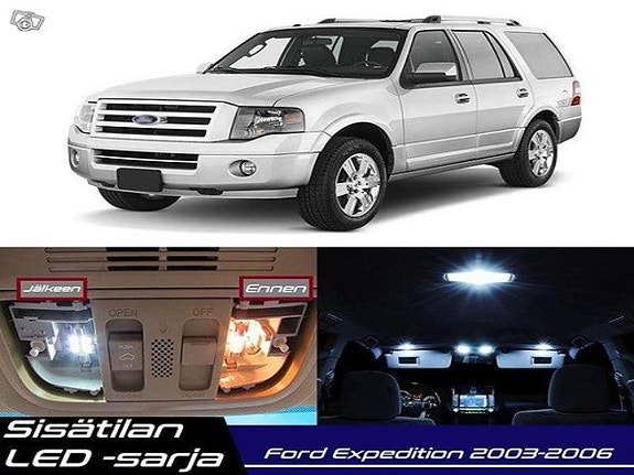 Ford Expedition (U222) Sisätilan LED -muutossarja – 10 kpl – Plug & Play