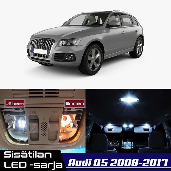 Audi Q5 (8R) Sisätilan LED -muutossarja – 24 kpl – Plug & Play
