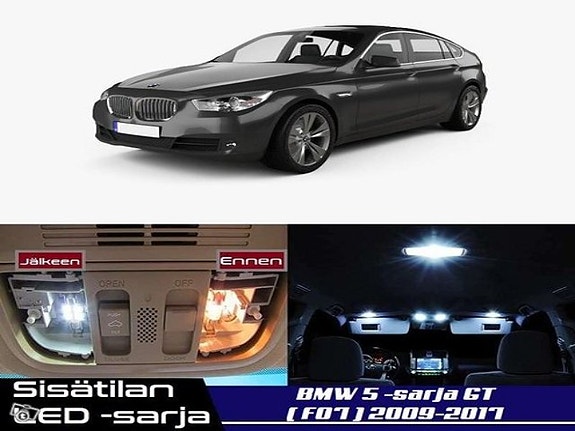 BMW 5 GT (F07) Sisätilan LED -muutossarja – 20 kpl – Plug & Play