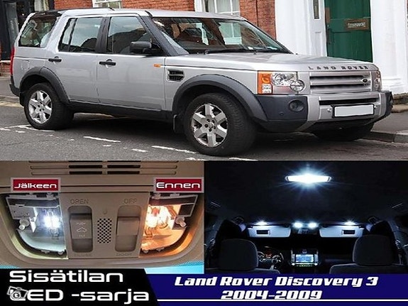 Land Rover Discovery 3 Sisätilan LED -muutossarja – 24 kpl – Plug & Play