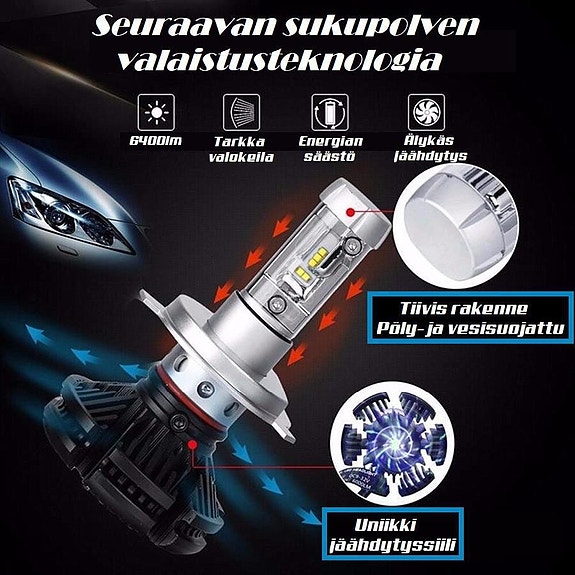 LED ajovalot; Kaikki autot ; Kestävät ja tehokkaat