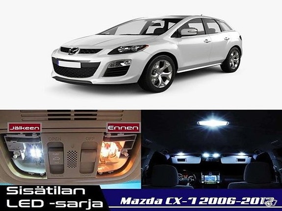Mazda CX-7 Sisätilan LED -muutossarja – 8 kpl – Plug & Play