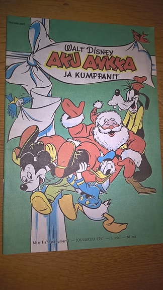 Aku Ankka N:o 1 1951 Näköispainos 2001