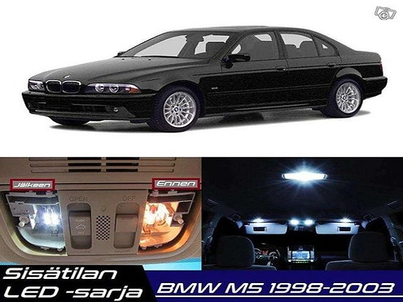 BMW M5 (E39) Sisätilan LED -muutossarja – 25 kpl – Plug & Play
