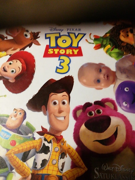 Toy story kirja 3 ja pehmolelu Woody n.60 cm