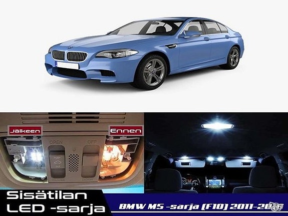 BMW M5 (F10) Sisätilan LED -muutossarja – 20 kpl – Plug & Play