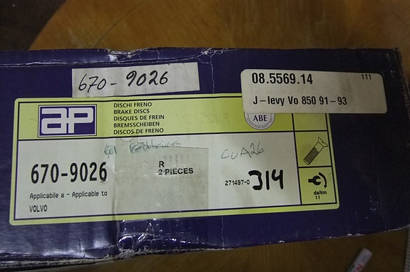 Volvo 850 1991-95 etujarrulevyt