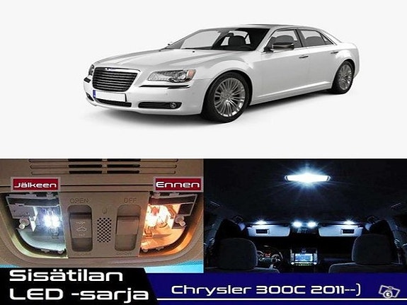 Chrysler 300 / 300C (MK2) Sisätilan LED -muutossarja – 13 kpl – Plug & Play