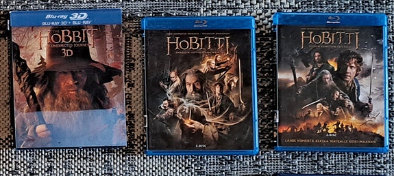 Hobitti 1-3 blurayt