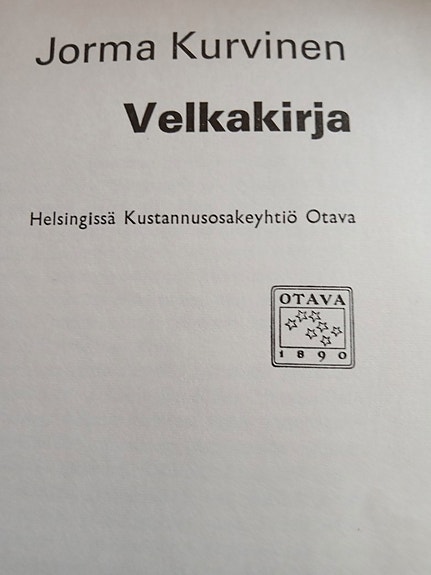 Jorma Kurvinen VELKAKIRJA