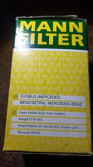 MB vito 109 cdi Uusi öljysuodatin