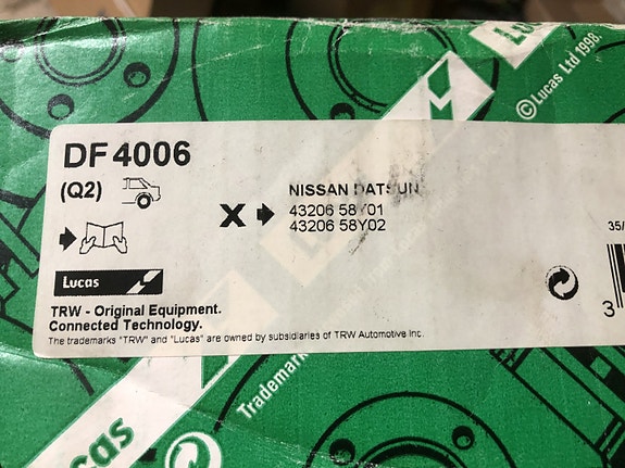 Nissan Sunny/Almera Takajarrulevyt 234mm 90-98