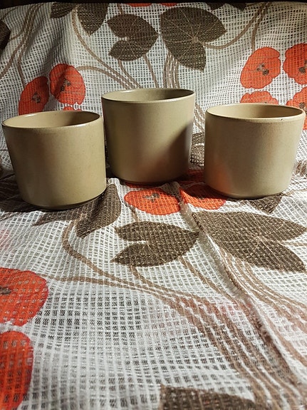 Vintage, kukkaruukut, 3kpl setti, keramiikka, yht.hinta, Arabia, 70-luku