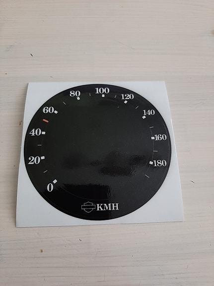 102mm Harley-Davidson Km/h tarra mailimittariin