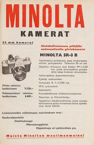 Minolta kamerat 35 mm kamerat
