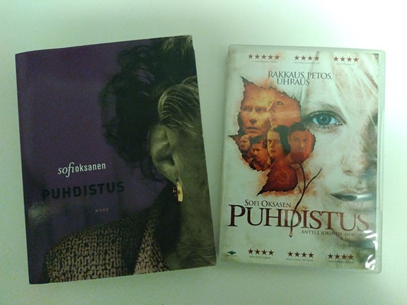 Sofi Oksanen: Puhdistus kirja ja dvd, Vantaa/Imatra/posti