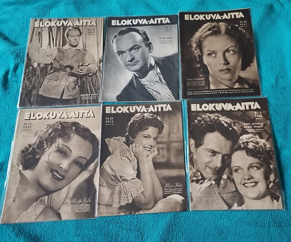 Elokuva-Aitta lehtiä 1940 ja 1950 luvulta