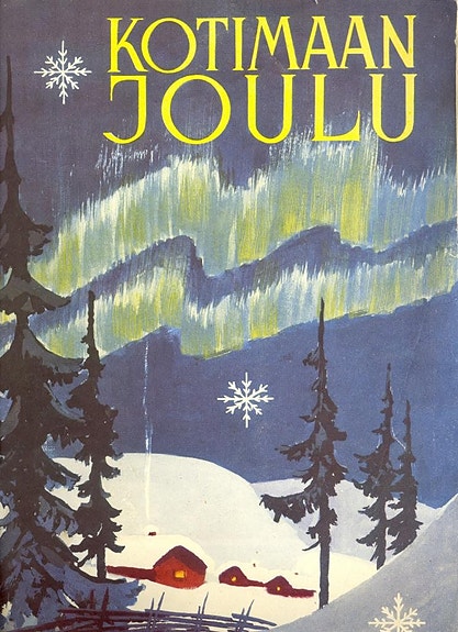 Vanhoja joulukoristeita ja tarvikkeita