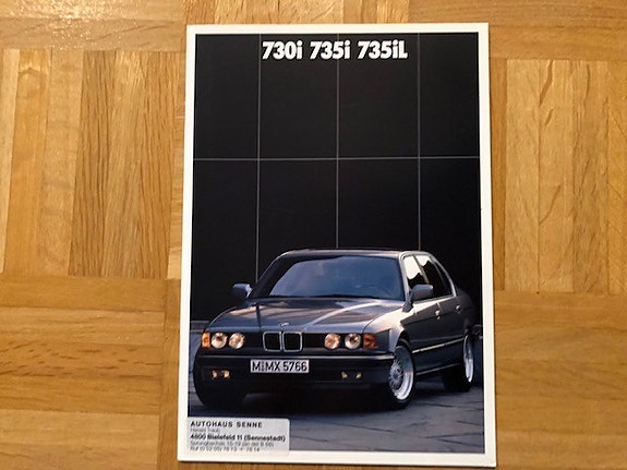 Esite BMW E32 7-sarja 730i - 735i - 735iL 1987