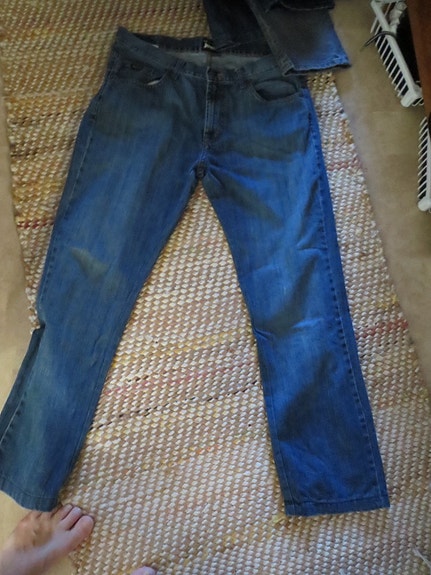 Värilliset farkut siniset vihreät MicMac mustat 29"-32"