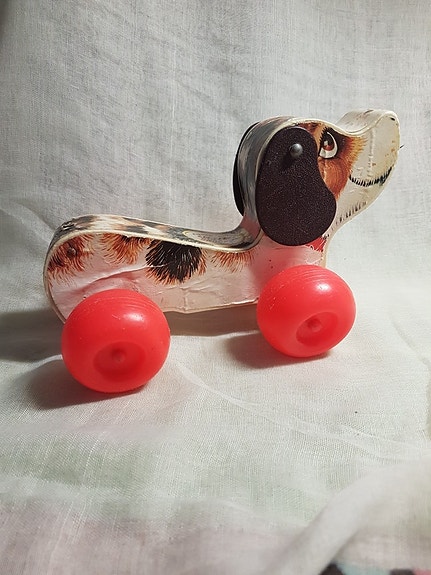 Vintage, koira, lelu, korjattavaksi, snoopy Fisher Price