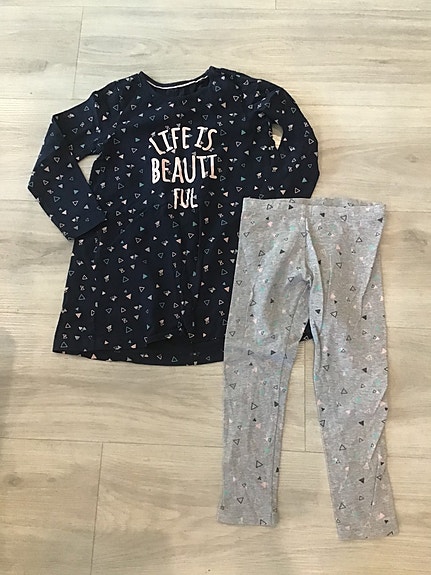 Sininen tunika/leggins setti