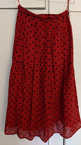Vintage polka dot -hame, 70-luku, koko 40